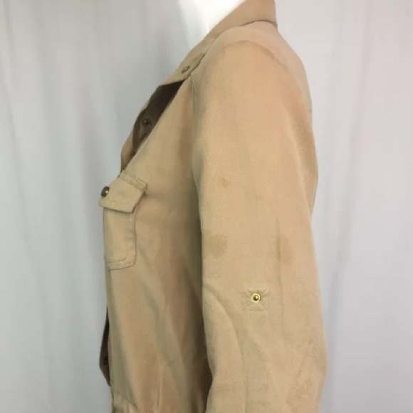 Cache Button Up Tencel Drawstring Shirt Dress - Picture 10 of 11